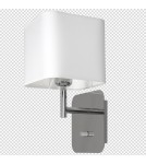 Wall lamps with lampshade - Milagro Wall lamp NAPOLI WHITE/CHROME 1xE27 ML6359 - product 8