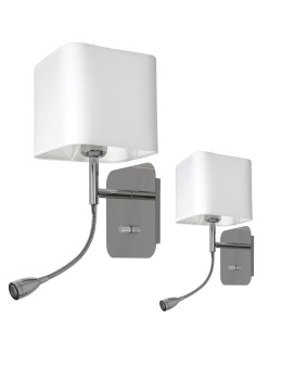 Milagro Kinkiet NAPOLI WHITE/CHROME 1xE27 + 1W LED ML63600