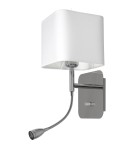 Reading wall lamps - Milagro NAPOLI WHITE/CHROME wall lamp 1xE27 + 1W LED ML63600 - product 2