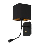Reading wall lamps - Milagro Wall lamp NAPOLI BLACK/GOLD 1xE27 + 1W LED ML6366 - product 4