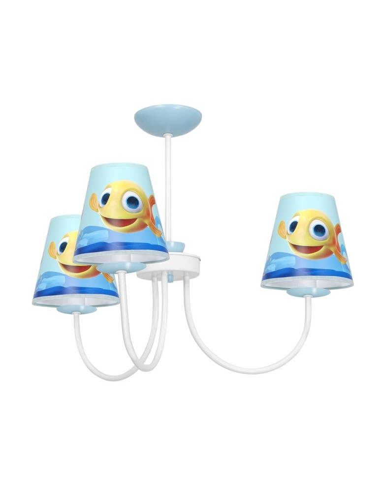 Children's pendant lamps - Milagro MiniMini 3xE14 FISH chandelier MLP6809 - product kolory-swiatla.pl 1