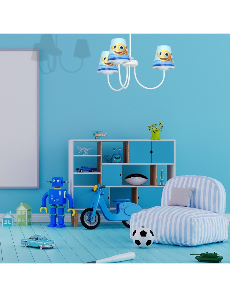 Children's pendant lamps - Milagro MiniMini 3xE14 FISH chandelier MLP6809 - product kolory-swiatla.pl 4
