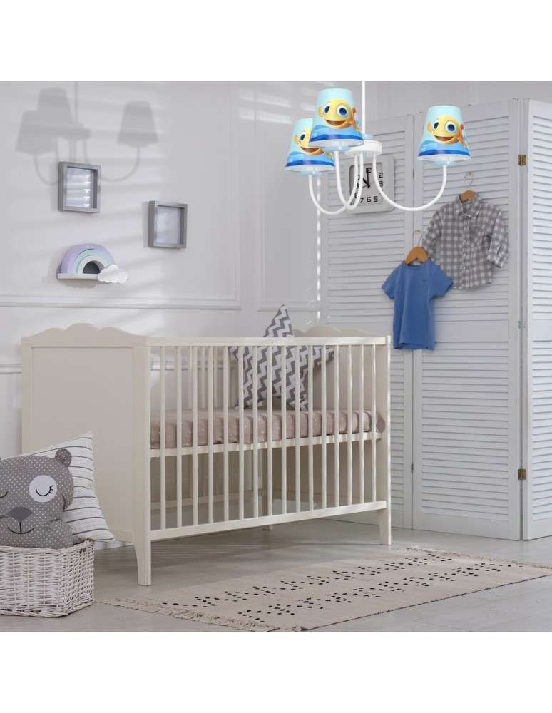Children's pendant lamps - Milagro MiniMini 3xE14 FISH chandelier MLP6809 - product kolory-swiatla.pl 6