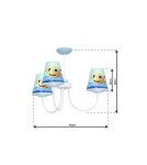 Children's pendant lamps - Milagro MiniMini 3xE14 FISH chandelier MLP6809 - product 7