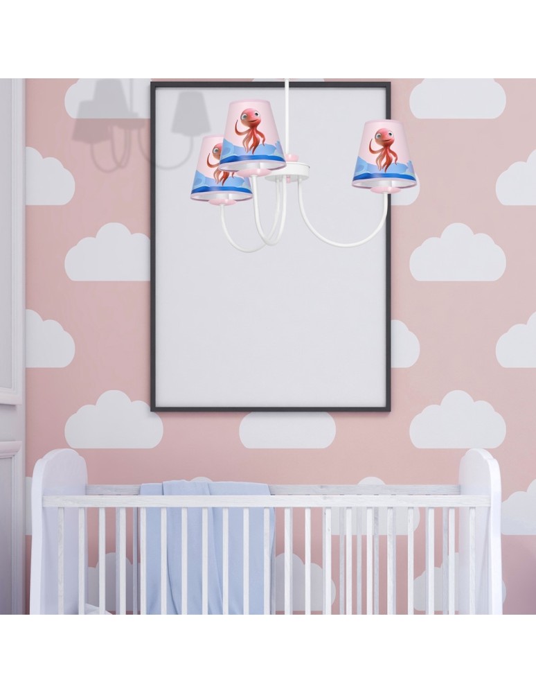 Children's pendant lamps - Milagro LOLA MiniMini Octopus Chandelier 3xE14 MLP6810. - product kolory-swiatla.pl 3