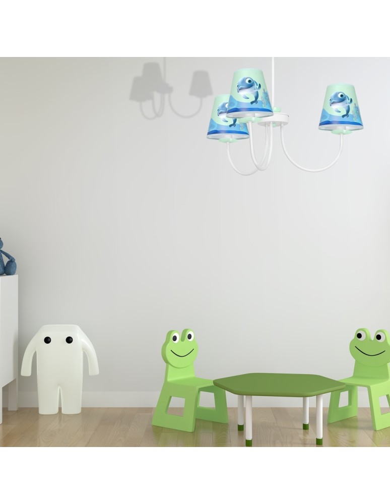 Children's pendant lamps - Milagro DELFINKA FINKA MiniMini 3xE14 chandelier MLP6811 - product kolory-swiatla.pl 5