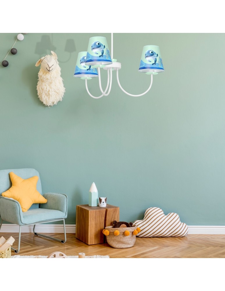 Children's pendant lamps - Milagro DELFINKA FINKA MiniMini 3xE14 chandelier MLP6811 - product kolory-swiatla.pl 7