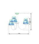 Children's pendant lamps - Milagro DELFINKA FINKA MiniMini 3xE14 chandelier MLP6811 - product 8