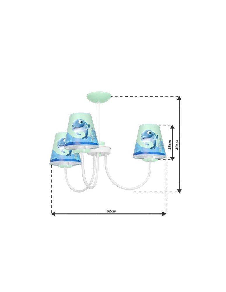 Children's pendant lamps - Milagro DELFINKA FINKA MiniMini 3xE14 chandelier MLP6811 - product kolory-swiatla.pl 8
