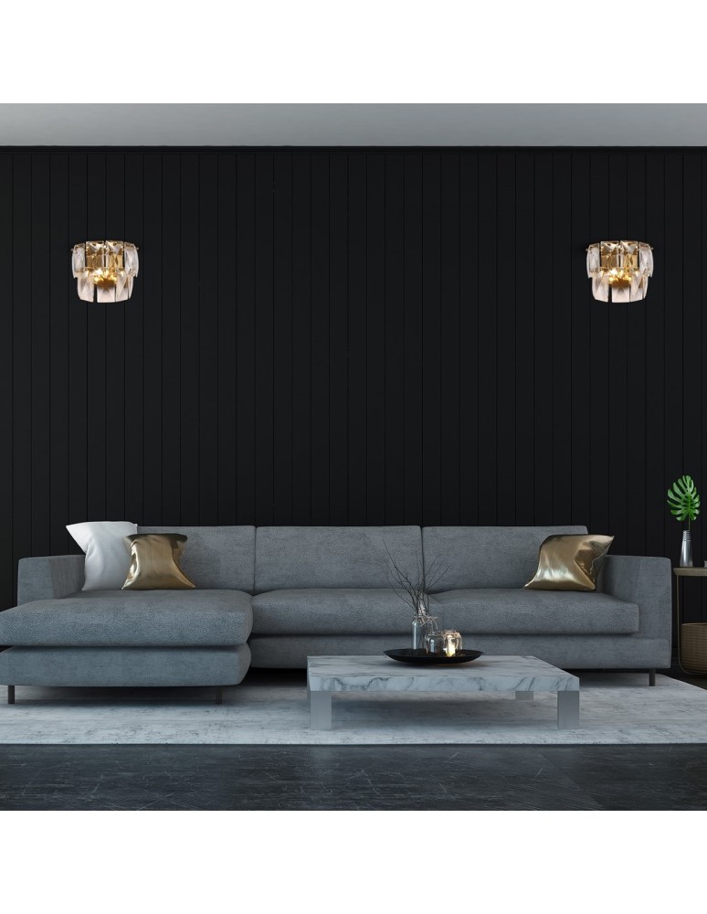 Glamour wall lamps - Milagro Wall lamp CHELSEA GOLD 2xE14 ML6931 - product kolory-swiatla.pl 3