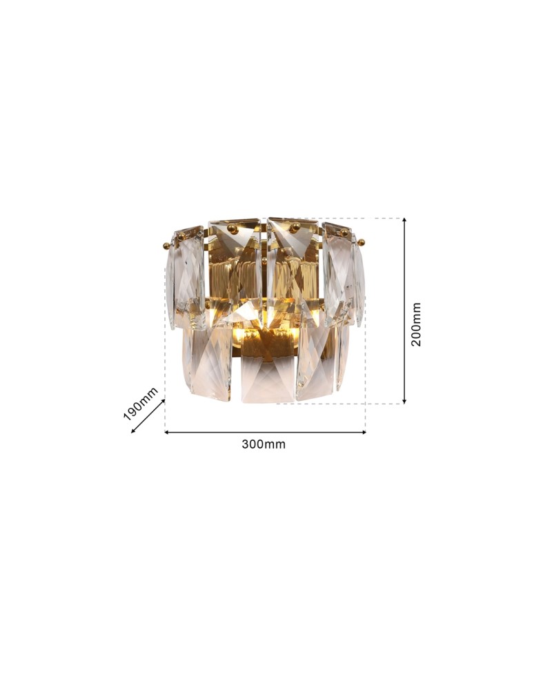 Glamour wall lamps - Milagro Wall lamp CHELSEA GOLD 2xE14 ML6931 - product kolory-swiatla.pl 8