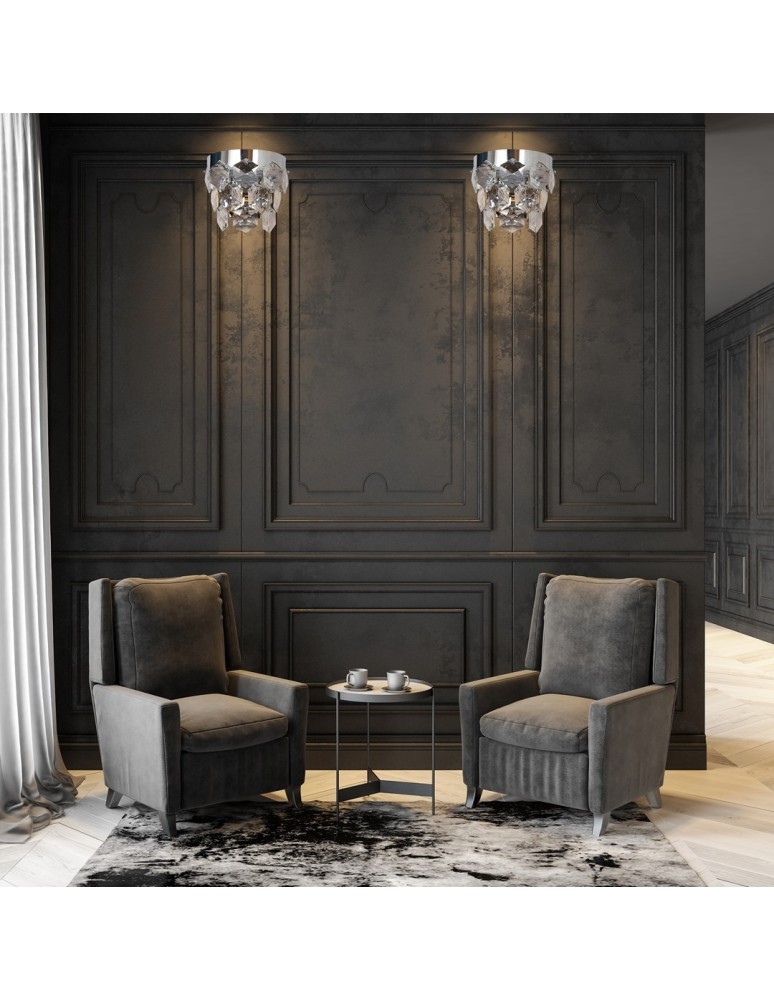 Glamour wall lamps - Milagro Wall lamp GRACE CHROME 2xE14 ML6934 - product kolory-swiatla.pl 3