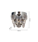 Glamour wall lamps - Milagro Wall lamp GRACE CHROME 2xE14 ML6934 - product 8