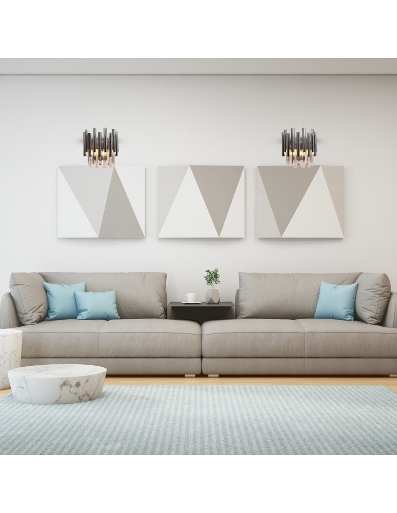 Glamour wall lamps - Milagro Wall lamp MADISON CHROME 2xE14 ML6936 - product kolory-swiatla.pl 4