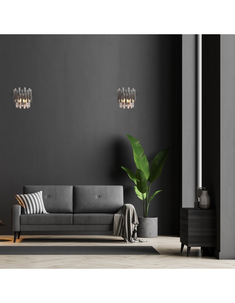 Glamour wall lamps - Milagro Wall lamp MADISON CHROME 2xE14 ML6936 - product kolory-swiatla.pl 6