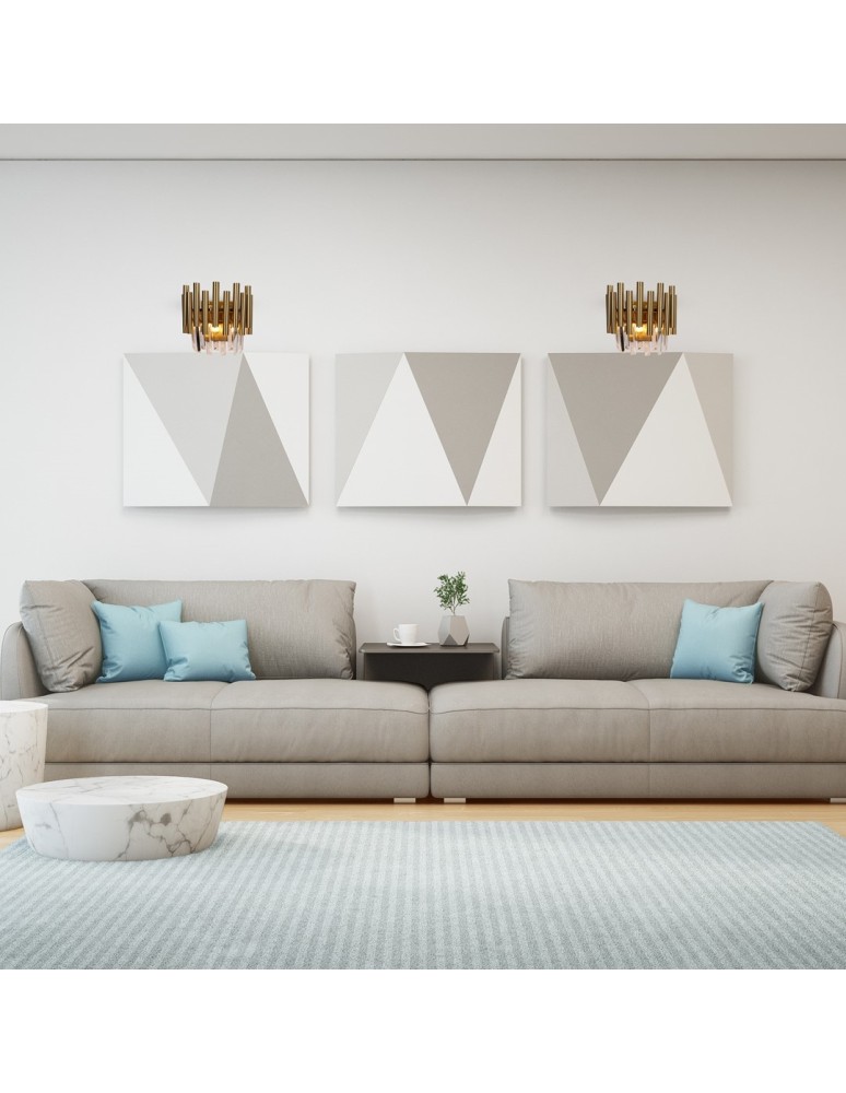 Glamour wall lamps - Milagro Wall lamp MADISON GOLD 2xE14 ML6937 - product kolory-swiatla.pl 4