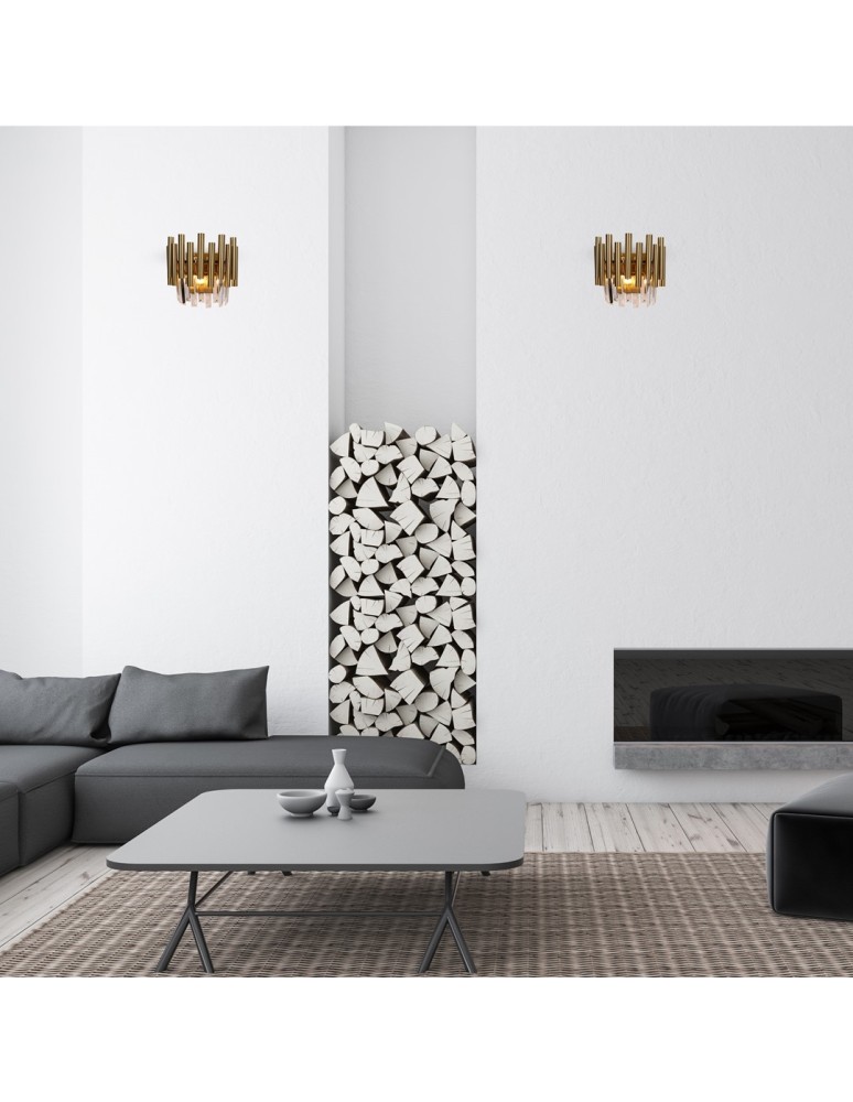 Glamour wall lamps - Milagro Wall lamp MADISON GOLD 2xE14 ML6937 - product kolory-swiatla.pl 6