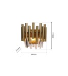 Glamour wall lamps - Milagro Wall lamp MADISON GOLD 2xE14 ML6937 - product 8