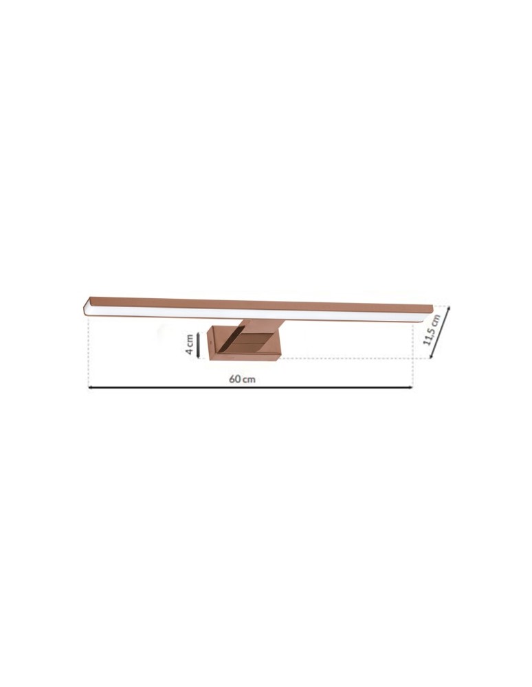 Bathroom wall lamps - Milagro Wall lamp SHINE ROSE GOLD 60cm 13,8W LED ML7041 - product kolory-swiatla.pl 7
