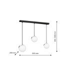 Pendant lamps on a strip - Milagro SFERA 3xE14 pendant lamp MLP7238 - product 5
