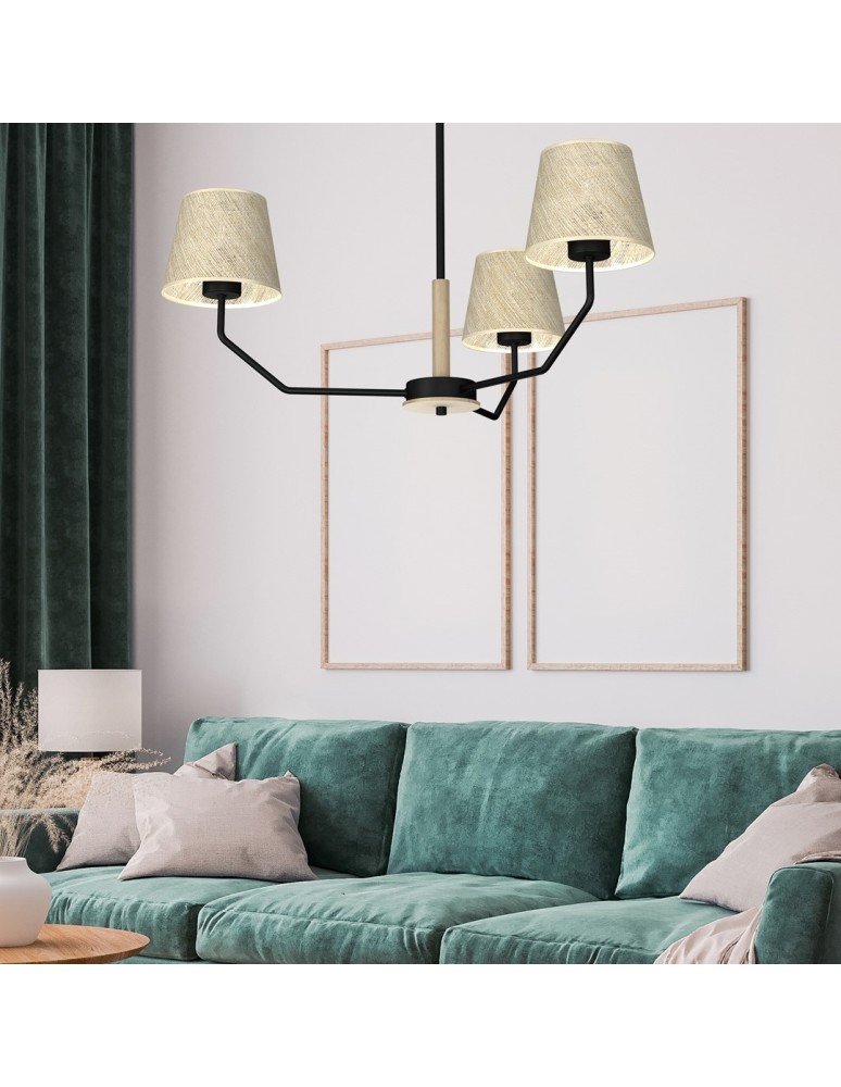 Milagro Lampa wisząca ETNA Black 3xE27 MLP7276