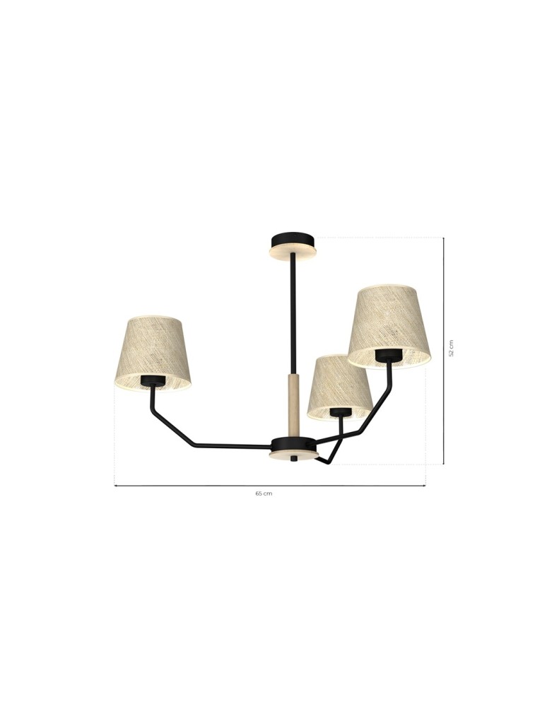 Milagro Lampa wisząca ETNA Black 3xE27 MLP7276