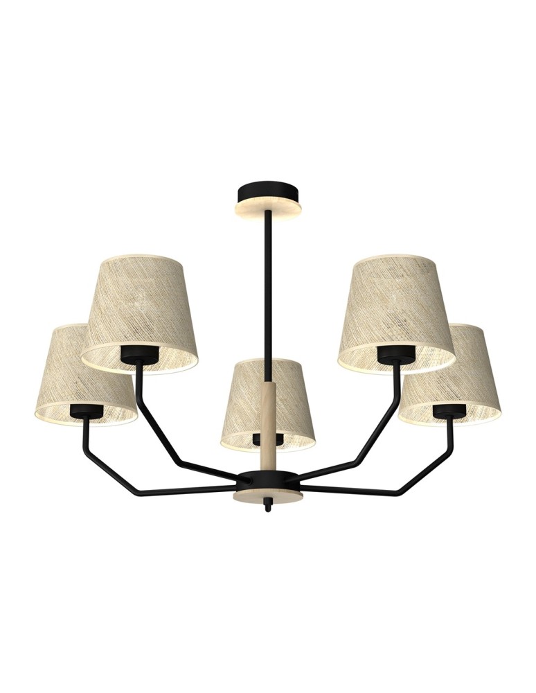 Milagro Lampa wisząca ETNA Black 5xE27 MLP7277