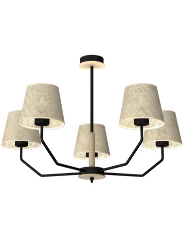 Milagro ETNA Black 5xE27 pendant lamp MLP7277 - product 2