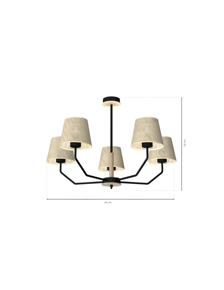 Product categories - Milagro ETNA Black 5xE27 pendant lamp MLP7277 - product kolory-swiatla.pl 7