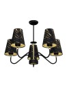 Milagro Lampa wisząca HERMES Black/Gold 5xE27 MLP7282