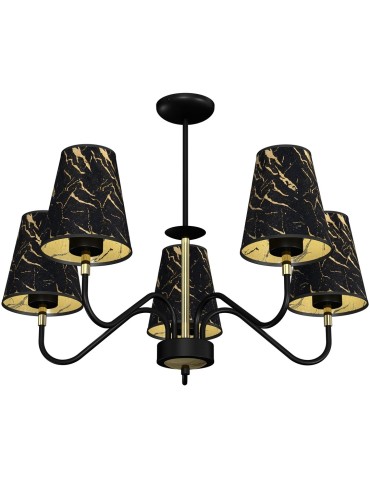Milagro Lampa wisząca HERMES Black/Gold 5xE27 MLP7282 - produkt 2