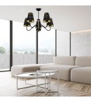 Milagro Lampa wisząca HERMES Black/Gold 5xE27 MLP7282