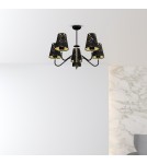 Milagro Lampa wisząca HERMES Black/Gold 5xE27 MLP7282