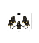 Milagro Lampa wisząca HERMES Black/Gold 5xE27 MLP7282