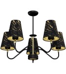 Milagro Lampa wisząca HERMES Black/Gold 5xE27 MLP7282