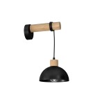 Loft wall lamps - industrial - Milagro Wall lamp ERIK Black/Wood 1XE27 MLP7224 - product 1