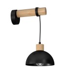 Loft wall lamps - industrial - Milagro Wall lamp ERIK Black/Wood 1XE27 MLP7224 - product 2