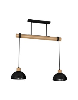 Milagro Lampa wisząca ERIK Black/Wood 2xE27 MLP7225