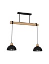 Milagro Lampa wisząca ERIK Black/Wood 2xE27 MLP7225 Milagro Lampa wisząca ERIK Black/Wood 2xE27 MLP7225