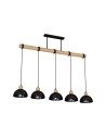Milagro Lampa wisząca ERIK Black/Wood 5xE27 MLP7227