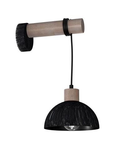 Milagro Kinkiet ERIK Sawn black/Patinated wood 1XE27 MLP7638 - produkt 2