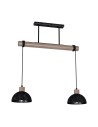 Milagro Lampa wisząca ERIK Sawn black/Patinated wood 2XE27 MLP7639 Milagro Lampa wisząca ERIK Sawn black/Patinated wood 2XE27 MLP7639