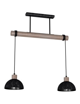 Milagro Lampa wisząca ERIK Sawn black/Patinated wood 2XE27 MLP7639 - produkt 2