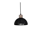 Pendant lamps on a strip - Milagro ERIK Sawn black/Patinated wood pendant lamp 2XE27 MLP7639 - product 4