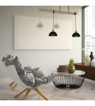 Pendant lamps on a strip - Milagro ERIK Sawn black/Patinated wood pendant lamp 2XE27 MLP7639 - product 8