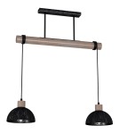 Pendant lamps on a strip - Milagro ERIK Sawn black/Patinated wood pendant lamp 2XE27 MLP7639 - product 11