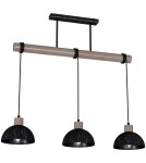Pendant lamps on a strip - Milagro ERIK Sawn black/Patinated wood pendant lamp 3XE27 MLP7640 - product 2