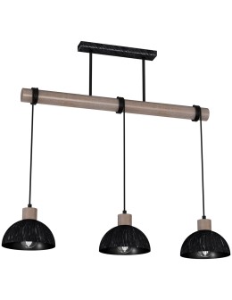 Milagro Lampa wisząca ERIK Sawn black/Patinated wood 3XE27 MLP7640 - produkt 2