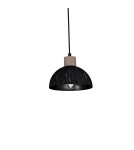 Pendant lamps on a strip - Milagro ERIK Sawn black/Patinated wood pendant lamp 3XE27 MLP7640 - product 4