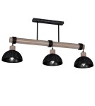 Pendant lamps on a strip - Milagro ERIK Sawn black/Patinated wood pendant lamp 3XE27 MLP7640 - product 5
